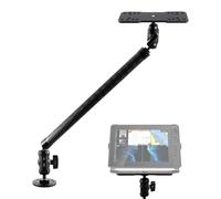 Soporte buscador de peces de aleación de aluminio compatible con Garmin | Soporte electrónico marino para buscador de profundidad de brazo largo de 19.68 pulgadas con tamaño C de 1.5 pulgadas y base
