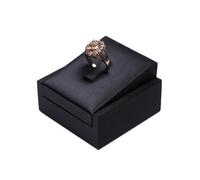 Soporte Busto Para Collares Soporte for anillos y pendientes de cuero sintético negro for joyería, colgante, collar, cadena, gargantilla, organizador busto brazalete(Bilateral Ring Stand)