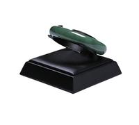 Soporte Busto Para Collares Soporte for anillos y pendientes de cuero sintético negro for joyería, colgante, collar, cadena, gargantilla, organizador busto brazalete(Bevel edge bangle 2)