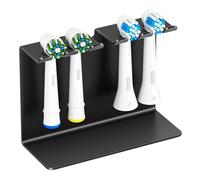 Soporte Cabezales Cepillo Eléctrico sin taladrar, YYBO Soporte Cepillo de Dientes Eléctrico, Porta Cepillo de Dientes, Adhesivo Porta Cabezal Cepillo de Dientes (Negro, Grande)