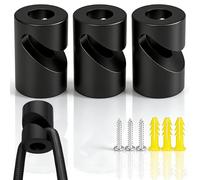 Soporte Cables de Techo y Pared,Decentrador de Techo,Gancho de Vertical de Cable,Soporte Descentralizador de Lámparas para Fijar Alambre Eléctrico Diametro Hasta 7 mm,con Tornillos y Tacos,3 Piezas