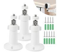 Soporte Camara Vigilancia, 3 Piezas Soporte Camara, Soporte de Montaje en Pared para Cámara de Exterior, 360°Ajustable Soporte de Cámara de Seguridad, Soporte Arlo con Rosca Estándar de 1/4”,para Arlo