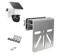 Soporte Camara Vigilancia Exterior de Acero Inoxidable para Eufy Security SoloCam S340 E30 y Tapo, Soporte Proyector Pared Ajustable Seguridad Solar, Instalacion Sin Taladro Tornillos Antioxidantes