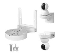 Soporte Camara Vigilancia, Soporte Camara Vigilancia Bebe Soporte para Cámara Exterior e Interior, Montaje de Pared Sin Taladro con Gestión de Cables, Soporte 2-en-1 Casa