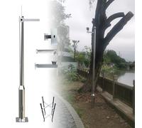 Soporte Camara Vigilancia Soporte Universal Vertical en Poste para Cámara de Seguridad Resistente a la Intemperie, Poste de Montaje de Cámara para Paisaje, 2/3/ 4/5/ 6m(5m(16.4ft/3 Sections))