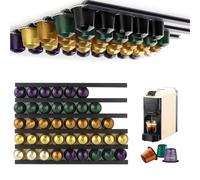 Soporte Capsulas para Dolce Gusto, Dispensador Capsulas Compatible con Nespresso, Apto para Todas las Marcas de Portacápsulas, con Capacidad para Hasta 40 cápsulas de café (juego de 6, autoadhesivo)