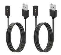 Soporte cargador compatible con Redmi Watch 4, cargador para Redmi Watch 5 Activo Longitud Un Metro, cargador reloj para Xiaomi Mi Band 9, cable de carga magnético negro dos piezas
