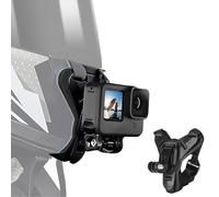 Soporte Casco de Moto Mento para GoPro Hero 13 12 11 10 9 8 7 6 5 para dji OSMO Action 5 Pro 4/3 para Session Soporte de Cámara de Gancho J Silicona Antideslizante Cámara de Acción Accesorios