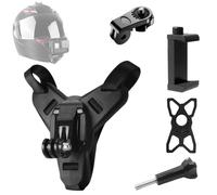 Soporte Casco Moto, Accesorios GO Pro, Accesorios Camara Deportiva, Soporte De Cámara De Acción, para GO Pro Hero 13/12/11/10/9/8/7/6/5, para Osmo Action, para Session, para Sjcam