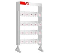 Soporte Cascos de Seguridad, Estante para Cascos de PVC, Tablero de Madera y Plástico, Numeración, Etiqueta de Identificación, para Taller/fábrica/Garaje(20)
