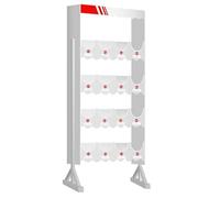 Soporte Cascos de Seguridad, Estante para Cascos de PVC, Tablero de Madera y Plástico, Numeración, Etiqueta de Identificación, para Taller/fábrica/Garaje(16)
