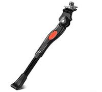 Soporte central ajustable de aleación de aluminio para bicicletas con pie de goma antideslizante que soporta posicionamiento vertical para trabajo de cadena, color negro