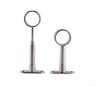 Soporte central redondo cromado, soporte ajustable para ropa, soporte de barra de armario para barra de armario, 25 mm (A)