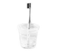 Soporte Cepillo De Dientes Soporte De Vidrio For Cepillo Dientes, Vaso Baño, Taza For Enjuague Bucal, Maquillaje For Pasta Práctico Organizador De Baño(White)