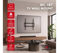 Maclean Soporte para TV Slim 32-75 Pulgadas 45 kg Inclinable VESA 400x400