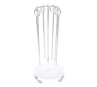 Soporte Colgante Acero Inoxidable 1 Juego para Brochetas de Barbacoa | Plata, Incluye Bandeja de Goteo, Rejilla para Parrilla de Alimentos, 1 Set