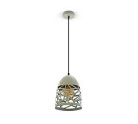 Soporte colgante E27 MESH Metal Gris Diám 200
