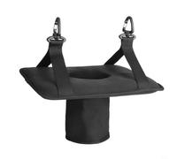 Soporte colgante estable para bebidas, soporte flotante de espuma EVA para sillas de cuerda al aire libre, posavasos de bebidas impermeable para piscina, playa, lago, diseño compacto, negro
