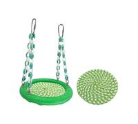 Soporte colgante para jaula de pájaros con percha tipo hamaca para loros, periquitos y agapornis.