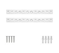Soporte Collares de Pared, Perchas de Acrílico para Collares, Paquete de 2 Colgadores de Collar Montado en Pared, Organizadores de Joyas con 12 Ganchos, para Pendientes Pulseras Llave