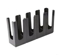 Soporte comercial para tazas y tapas de 4 compartimentos, dispensador de vasos de papel negro, altura ajustable para cafetería, oficina, cocina, organizador de 45 x 24 x 12 cm