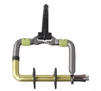 Soporte compacto de aluminio para línea de pesca para Tippet y Leader con cubierta de goma que brilla en la oscuridad y gancho para colgar (amarillo)