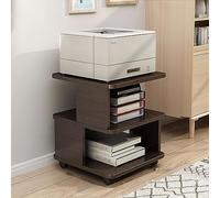 Soporte compacto para impresora con almacenamiento, madera fácil de limpiar, bordes redondeados, ideal para el hogar y oficina, perfecto para impresoras y accesorios, 50 x 50 x 50 cm (color: A)