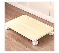 Soporte compacto para impresora con ruedas bloqueables debajo del escritorio, para oficina en casa, ahorro de espacio, soporte de impresora móvil amarillo (D-50 x 35)