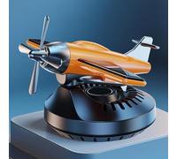 Soporte compacto para perfume de coche con forma de avión con energía solar para una experiencia de fragancia continua (parte inferior naranja y negra)