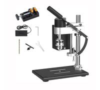 Soporte compacto para taladro de banco con velocidad variable y tornillo de banco para perforación de precisión en madera, PVC y metal, perfecto para proyectos de bricolaje y profesionales