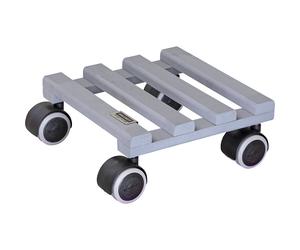 Soporte con ruedas para macetas CREO Wagner, carga máx. 50 kg, madera de haya