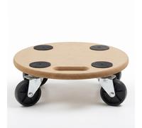 Soporte con Ruedas para Macetas y Plantas, Plataforma Movil de Madera para Tiestos Pesados Interior y Exterior, Base con Ruedas Giratorias para Jardineras Balcon Salon