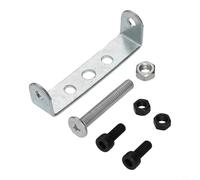 Soporte convertidor de estante trasero de bicicleta resistente para adaptarse a estantes de alforjas en tija de asiento, accesorios de montaje de metal, tono plateado