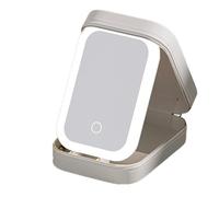 Soporte cosmético LED - Estuche de maquillaje portátil, soporte de maquillaje con batería | Caja de almacenamiento a prueba de polvo con modo de atenuación, estuche de viaje de almacenamiento