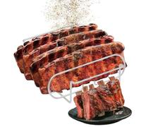 Soporte costillas parrilla | Sujetador filetes accesorio barbacoa apto lavavajillas horneado | Rejillas de Parrilla con Acero al Carbono | Reposo y Cocción Para Barbacoa Cocina Exterior Camping