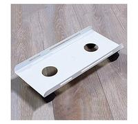 Soporte CPU Bajo Mesa CPU Stand Mobile Metal Metal PC Chasis de escritorio Rack con 4 ruedas CPU Funda Soporte de piso con ruedas de cierre de bloqueo, Negro / Blanco Soporte para CPU ( Color : Blanc