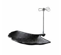 Soporte creativo para bobina de mosquitos con bandeja, estilo nórdico en espiral, hierro de verano, repelente de mosquitos, placa de incienso (negro)