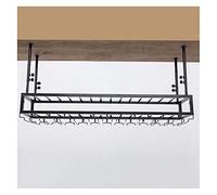 Soporte creativo para botellas colgante para restaurantes, decoración única de botellero, botella de vino de hierro y soporte para copas, solución de almacenamiento de vino que ahorra espacio