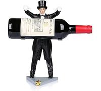 Soporte creativo para botellas de vino, diseño de mago, para decoración del hogar, gran regalo (tamaño 14 x 14 x 31 cm)