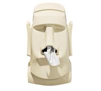 Soporte creativo para pañuelos faciales, enfoque de diseño artístico, caja de pañuelos de estatua de isla de Pascua, soporte para gafas de sol, soporte para auriculares, organizador de servilletas