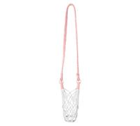 Soporte cruzado para botella de agua de algodón de macramé, soporte cruzado para botellas para mujer, correa ajustable, accesorio bohemio de dos tonos para trajes diarios de primavera, picnic y