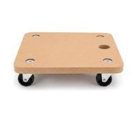 Soporte Cuadrado con Ruedas para Macetas 30x30 cm, Plataforma Móvil de Madera Resistente para Tiestos Pesados de Interior y Exterior, Base Rodante
