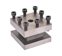 Soporte cuadrado de metal compatible con tornos WM210V-212 BHC210 HS210 HS210, soporte robusto para operaciones de torneado, color plateado