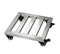 Soporte cuadrado de metal para plantas de 30 cm con ruedas, carrito de acero inoxidable, capacidad de carga máxima de 75 kg, estante para macetas con ruedas