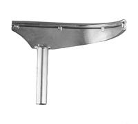 Soporte curvado de acero inoxidable para torno de madera de 165 mm de largo con vástago de 16 mm para fijación segura del poste de la herramienta de torno