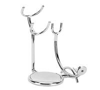 Soporte Curvo para Maquinilla de Afeitar Cepillo, Jabon de Afeitar, Chapado En Metal Soporte Clásico para Afeitar Maquinilla Afeitar Manual Brocha de Afeitar Soporte Cuenco de Jabón Soporte Afeitado