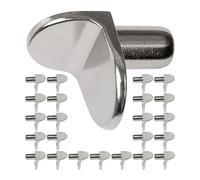 Soporte D5 de Estante, 24 Piezas, para Orificios de Perforación de Ø 5 mm, Todo Tipo de Estantes, Metal, Sin Óxido, para Muebles, Armario, Pasadores