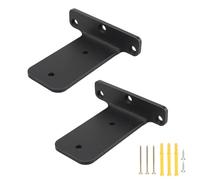 Soporte de 2 piezas para estante con tornillos, engrosado, invisible, soporte de pared, soporte de mango, soporte de agarre disponible en ambos lados con (100 mm)