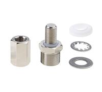 Soporte de 3/8 pulgadas x 24 CB adaptador a SO-239 para orificio de 1,27 cm de latón cromado pesado para adaptador de radio CB Ham