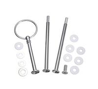 Soporte de 3 niveles para tartas de alta resistencia, soporte para barra de herramientas redondas, soporte para postres, magdalenas, para servir fiestas de té (plata)